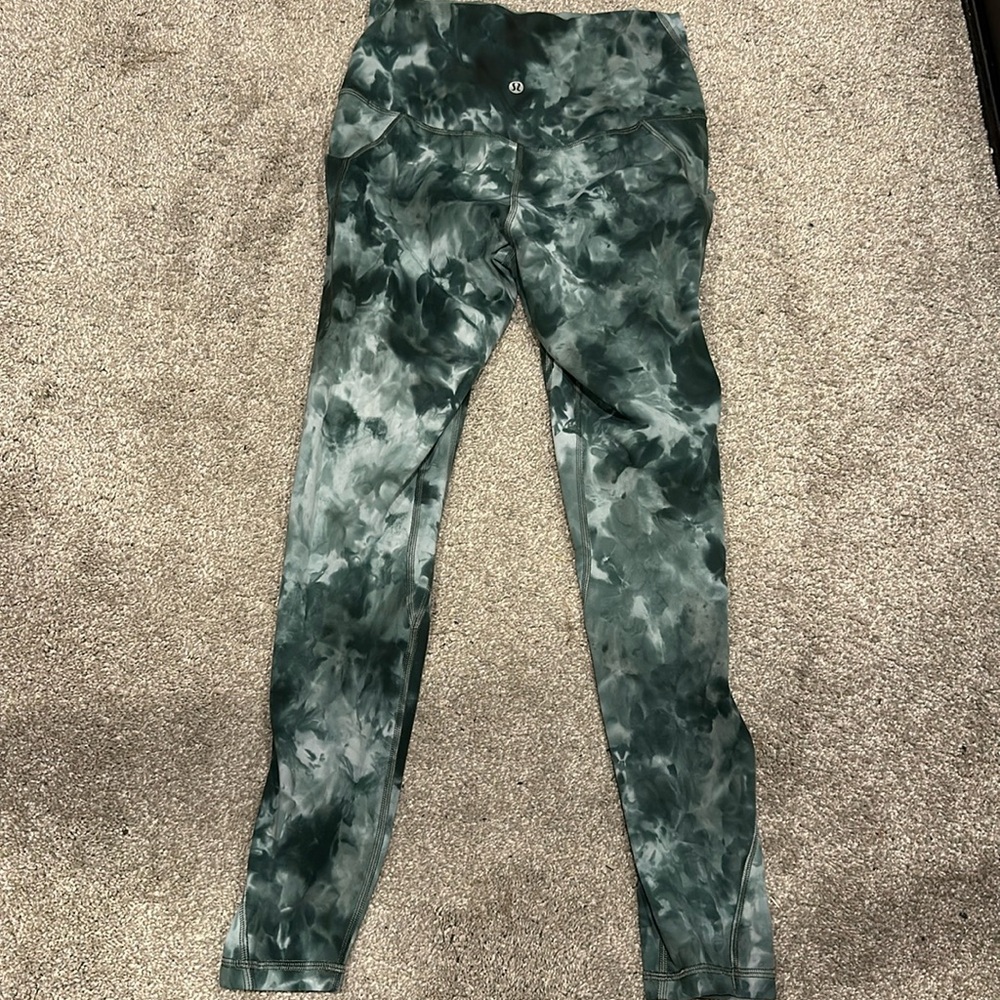 Lululemon align green tie dye leggings - 25”